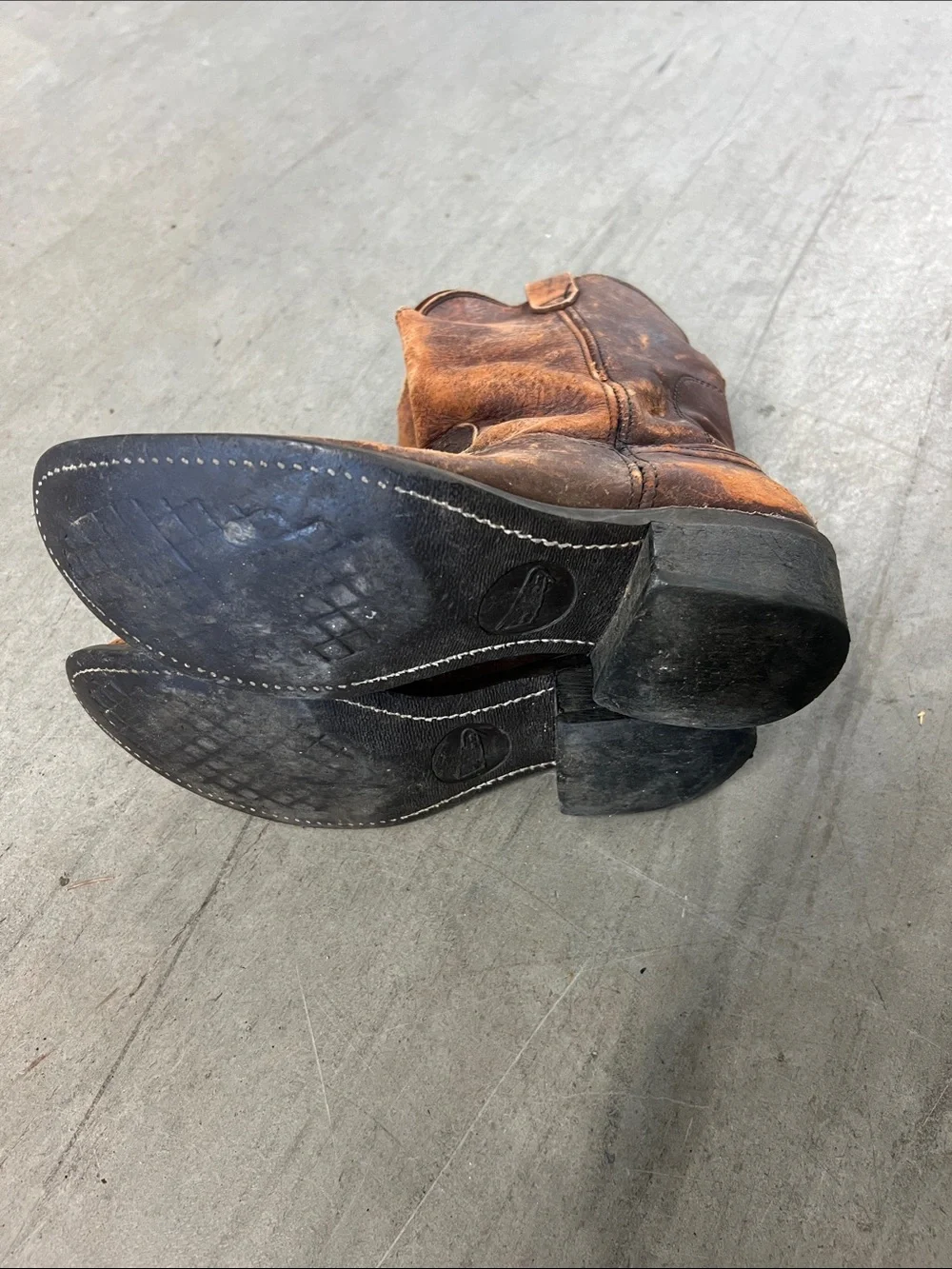 Brown Distressed Leather Ankle Boots - Men's Western Booties